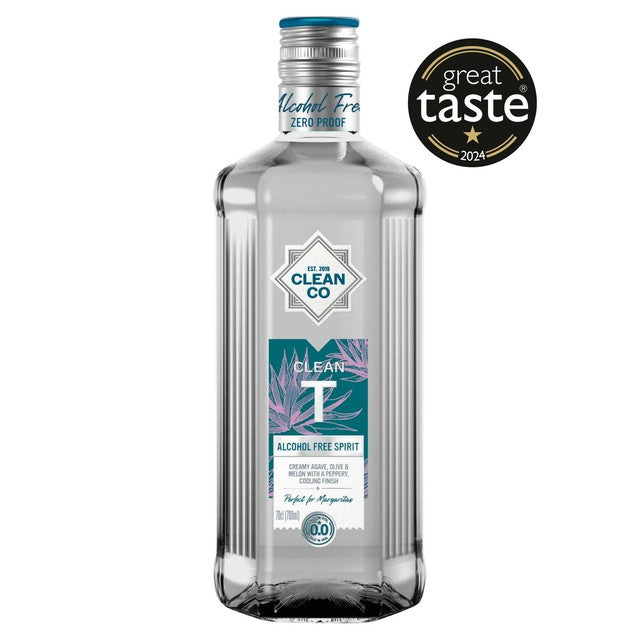 CleanCo Clean T alcohol-free tequila alternative 70cl - British product