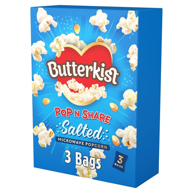 Butterkist salted microwave popcorn 180g - British product