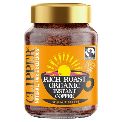 M&S Clipper Fairtrade Organic Rich Roast Instant Coffee 100g- Buy online at McGrocer