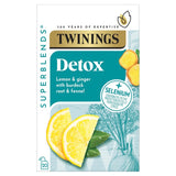 Twinings detox herbal tea with lemon, ginger and fennel, 20 tea bags (British brand)