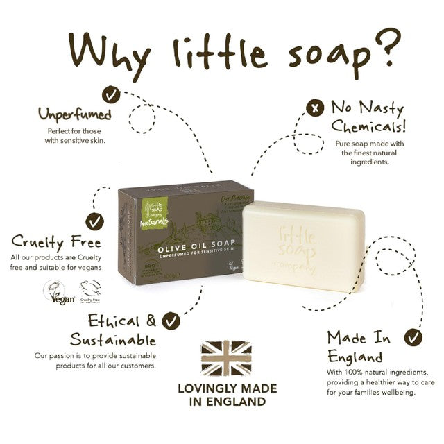 Little Soap Company olive oil bar soap 100g, UK version
