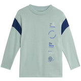 M&S Varsity Top Light Green Cotton Size 3-4 Years (British brand)
