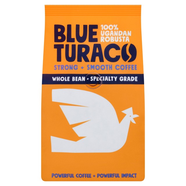 Blue Turaco Ugandan Robusta whole bean coffee 227g - British product