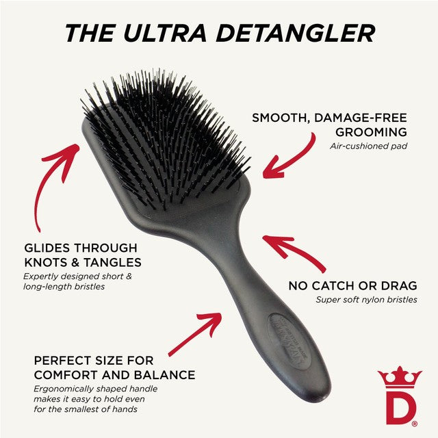 Denman D90L Violet Tangle Tamer Ultra detangling hairbrush - British product