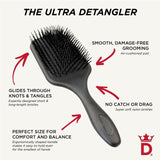 Denman D90L Violet Tangle Tamer Ultra detangling hairbrush - British product