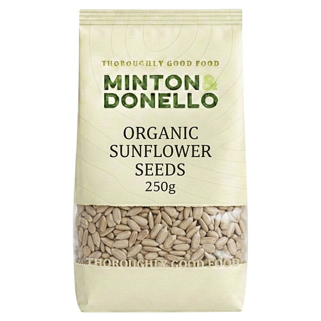 Minton & Donello organic sunflower seeds 250g, imported from the UK
