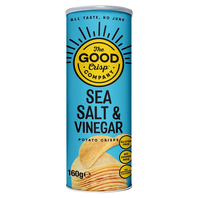 The Good Crisp Co Sea Salt & Vinegar Potato Crisps 160g (British brand)