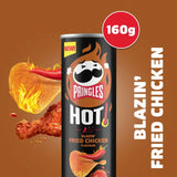 Pringles sharing crisps Blazin Fried Chicken flavour 160g, imported from the UK
