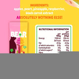 Bear raspberry and pineapple fruit splits snack pack - British product