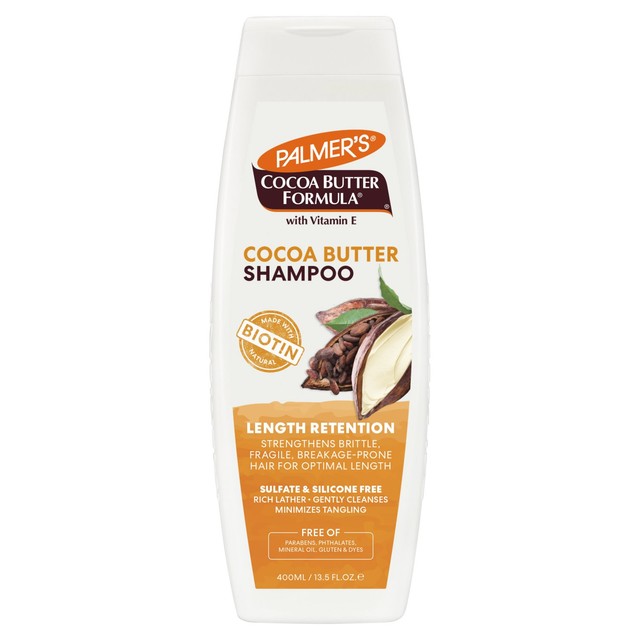 Palmer's Length Retention Shampoo Cocoa Butter 400ml, imported from the UK