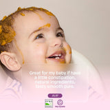 Little Freddie prune yoghurt with oats baby food pouch 100g, UK version
