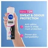 Nivea Black & White Invisible anti-perspirant deodorant spray 150ml, imported from the UK