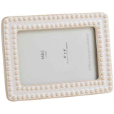 M&S ceramic bobble photo frame 4x6 cream, imported from the UK
