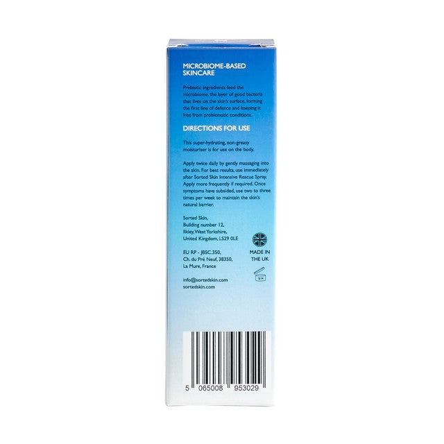 Sorted Skin Intensive Rescue Body Moisturiser Prebiotic Microbiome Based 100ml (British brand)