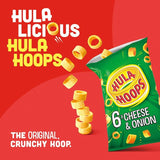 Hula Hoops cheese & onion crisps multipack 6x24g, UK version
