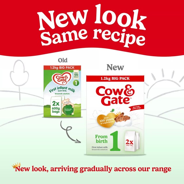 Cow & Gate First Infant Milk Formula from Birth 1.2kg - British product