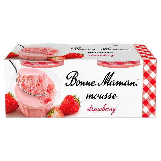 Bonne Maman strawberry mousse dessert 2 x 70g - British product