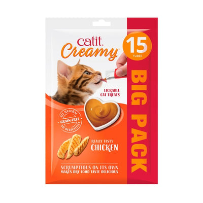 M&S Catit Creamy Chicken Cat Treats 15 x 10g- Buy online at McGrocer