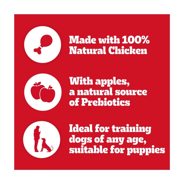 Pedigree Ranchos Chicken Cubes dog treats 70g, imported from the UK