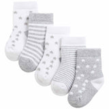 M&S Terry Stars socks grey 12-24 months, imported from the UK