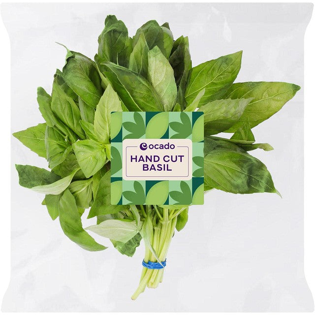 Ocado Hand Cut Basil 50g, imported from the UK