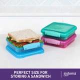 Sistema sandwich box assorted colours 450ml (British brand)