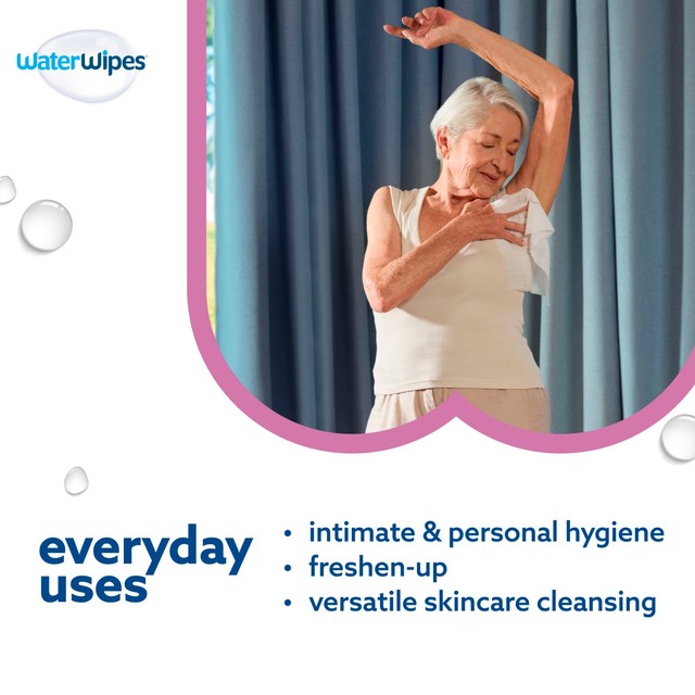 WaterWipes Adult Care Sensitive Wipes 30 pack (British brand)