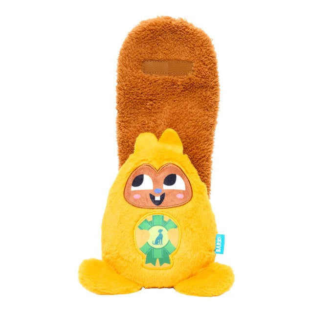 Bark Crufts squirrel dog toy plush and chew, UK version