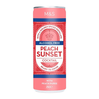 M&S M&S Low Alcohol Peach Sunset Canned Cocktail 250ml- Buy online at McGrocer