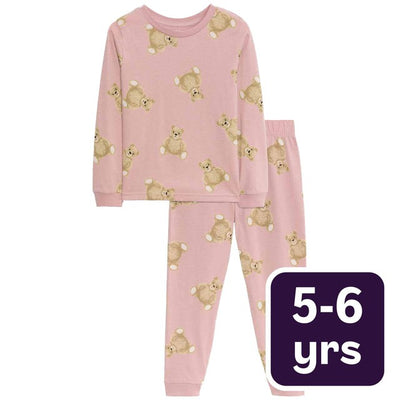 M&S Spencer Bear Essensielle Lysebrune Barne Pyjamaser i Bomull 5-6 år