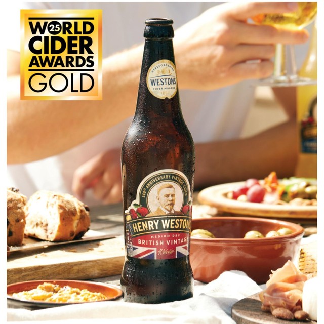 Henry Weston vintage cider medium dry 500ml, UK version