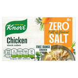Knorr Zero Salt Hühnerbrühwürfel 72g Packung, britische Version