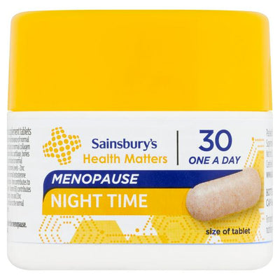 Sainsburys Sainsburys Health Matters Overgangsalder Natt En om Dagen Tablet x30 - Kjøp online hos McGrocer