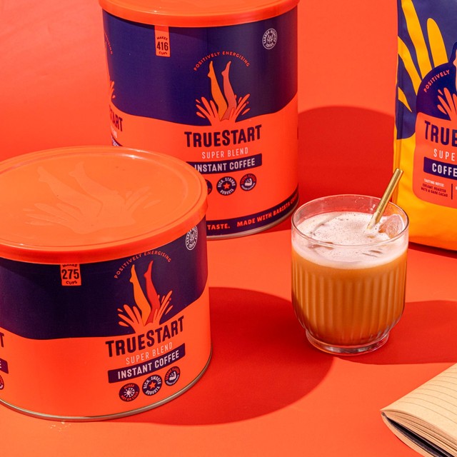 TrueStart Super Blend freeze-dried instant coffee - British product