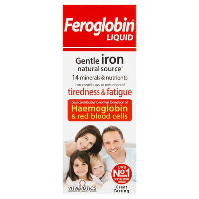 M&S Vitabiotics Feroglobin Iron Minerals & B Vitamins Liquid Honey & Orange Supplement 200ml- Buy online at McGrocer