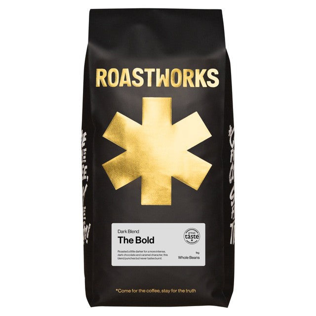 Roastworks The Bold whole bean coffee 1kg, imported from the UK