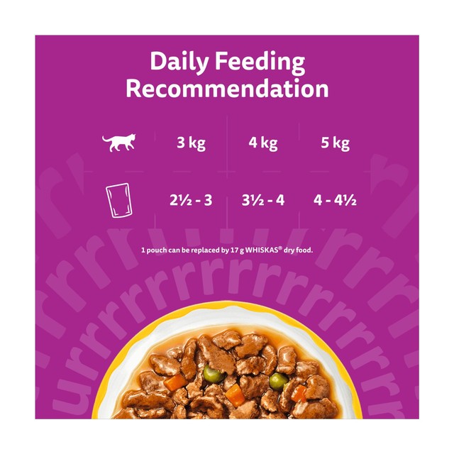 Whiskas wet cat food pouches aromatic poultry in gravy 12 x 85g (British brand)