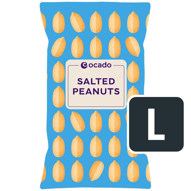 Ocado Salted Peanuts Roasted Snacks 550g, imported from the UK