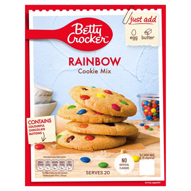 Betty Crocker rainbow cookie mix 495g - British product