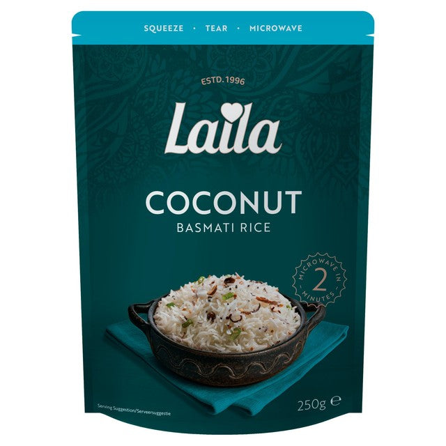 Laila coconut microwave rice 250g, UK version