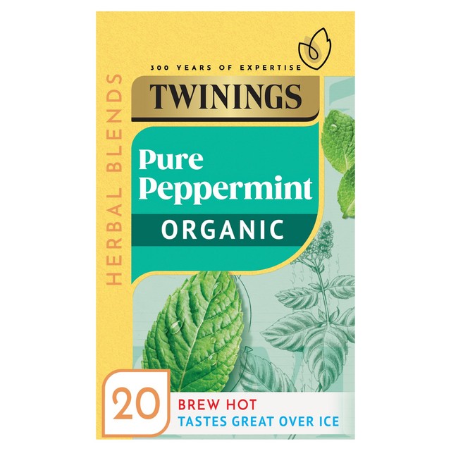 Twinings organic peppermint tea 20 teabags per pack (British brand)