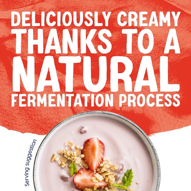 Alpro strawberry raspberry Greek style yoghurt alternative 150g - British product