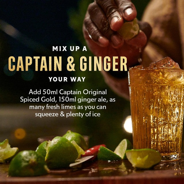 Captain Morgan Original Spiced Gold rum drink, imported from the UK