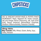 Smiths Chipsticks Salt & Vinegar crisps multipack 6x17g - British product