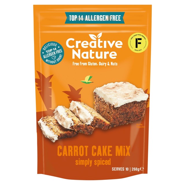 Creative Nature carrot cake loaf mix 268g - British product
