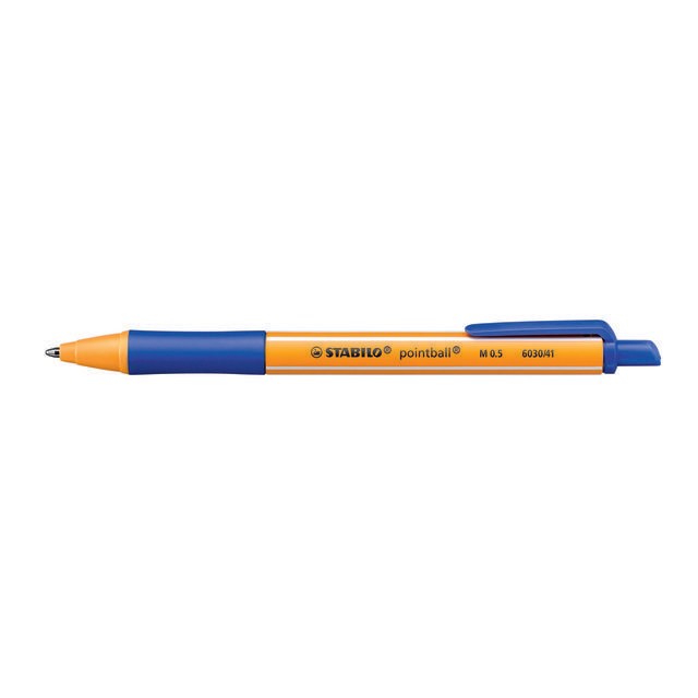 Stabilo Pointball Blue ballpoint pen 2-pack, imported from the UK