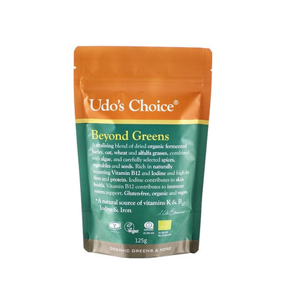 مسحوق Udo's Choice Beyond Greens عضوي ونباتي مكمل غذائي خارق