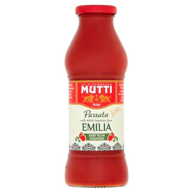 Mutti Plum Passata Sweet & Smooth 400g, imported from the UK