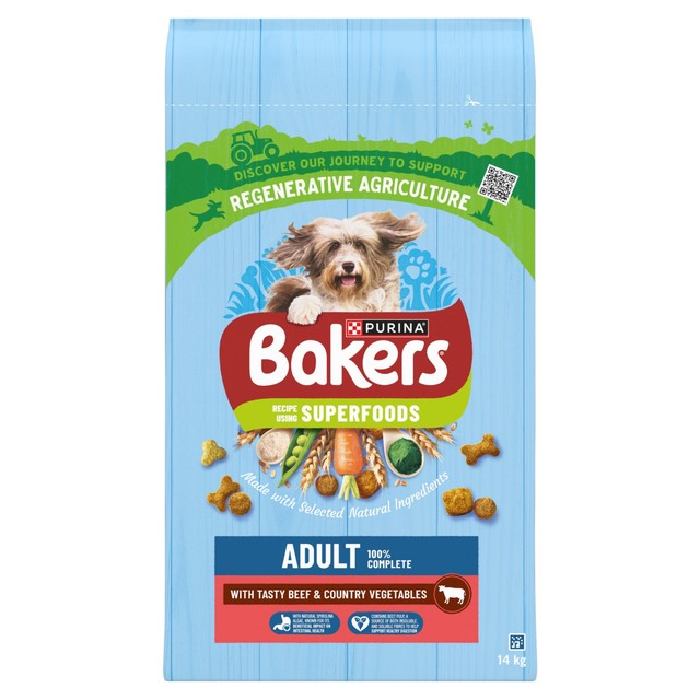 Bakers beef with vegetables dry dog food 14kg - British product