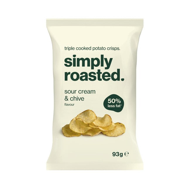 simply roasted sour cream and chive crisps 93g (British brand)
